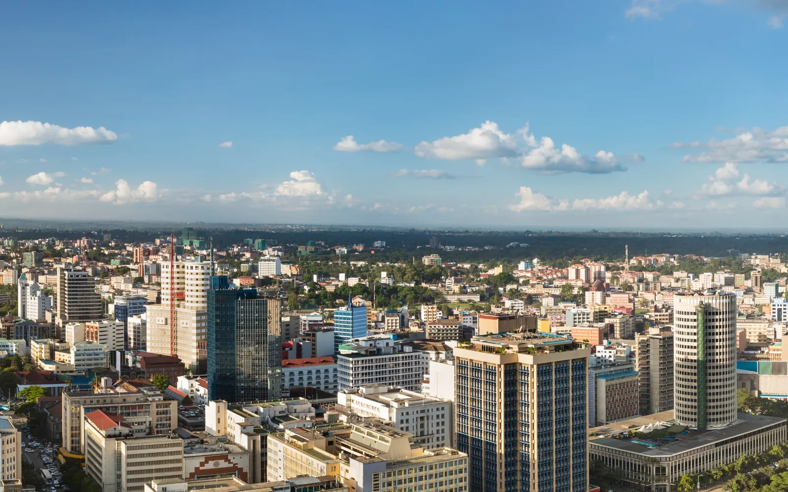 Nairobi business district and the city beyond.